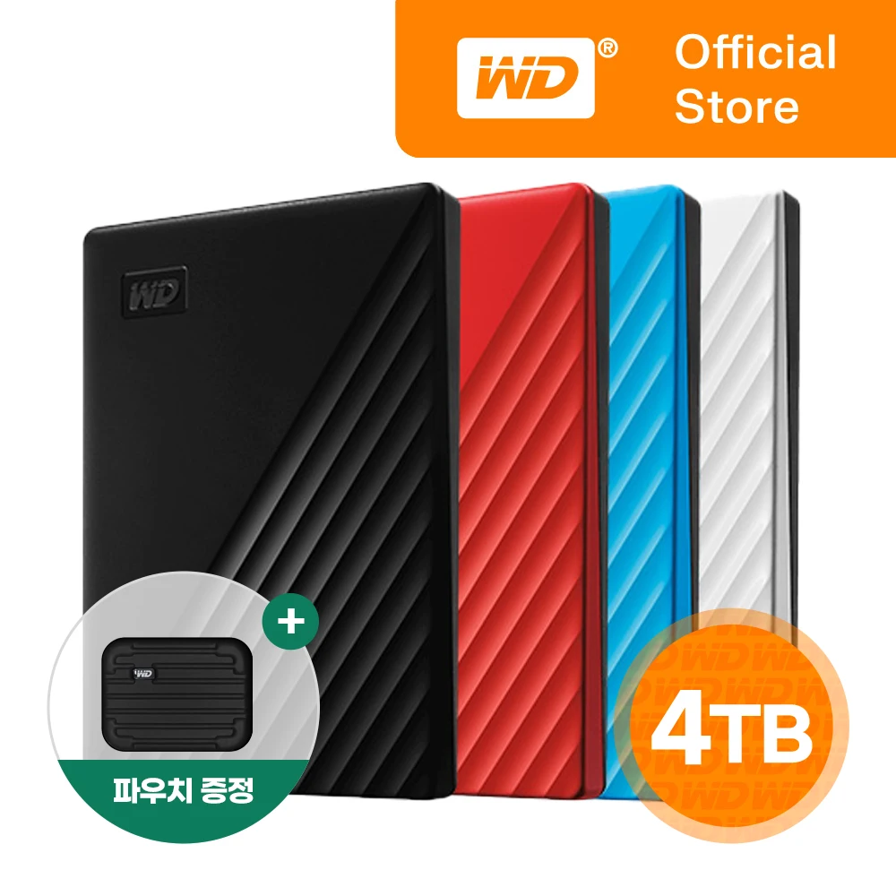 [WD Korea General version] WD NEW My Passport external hard 4TB 4 color domestic genuine AS 3 years