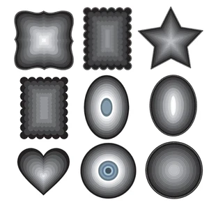 Scrapbooking için metal kesme kalıpları yeni katman, çerçeve, dikdörtgen, kare, yuvarlak, oval, kalp, yıldız, arka plan, şablonlar, karttan 2023'e alındı cast troquelador'da 8 büyük satış-no. 1