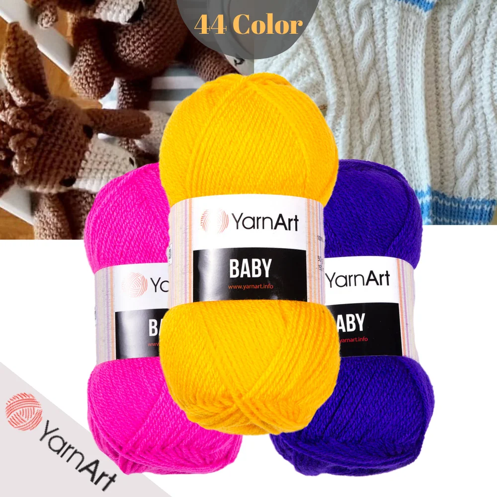 YarnArt Violet Knitted Yarn - 44 Color Options - 150 Meters(50gr) - Acrylic - Cardigan - Sweater - Blouse - Baby Room Decorations - Vests - Thin -