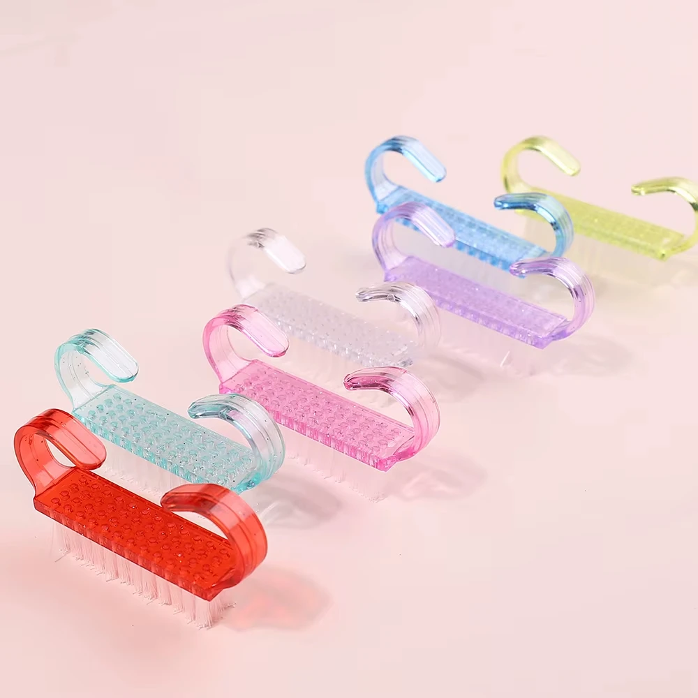 1/21/50 Stuks Plastic Nagelborstels Mix Kleur Nail Hand Schrobben Reinigingsborstel Dust Cleaner Nail Art manicure Soft Remover Gereedschap