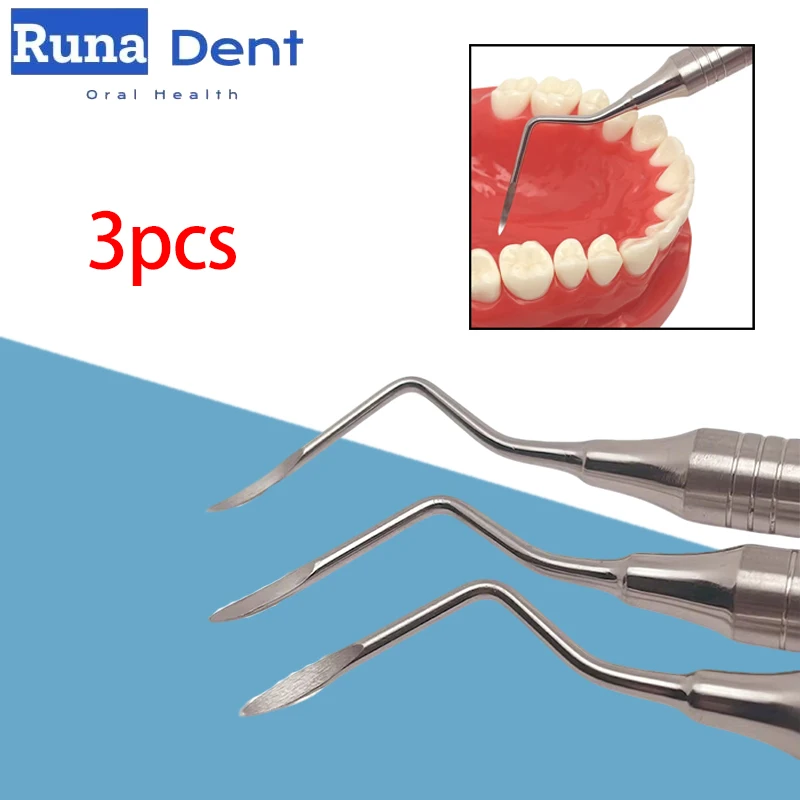 

3pcs Dental Root Tip Pick Elevator Sharp Stainless Steel Surgical Tool for Minimally Invasive Tooth Extraction Surgery