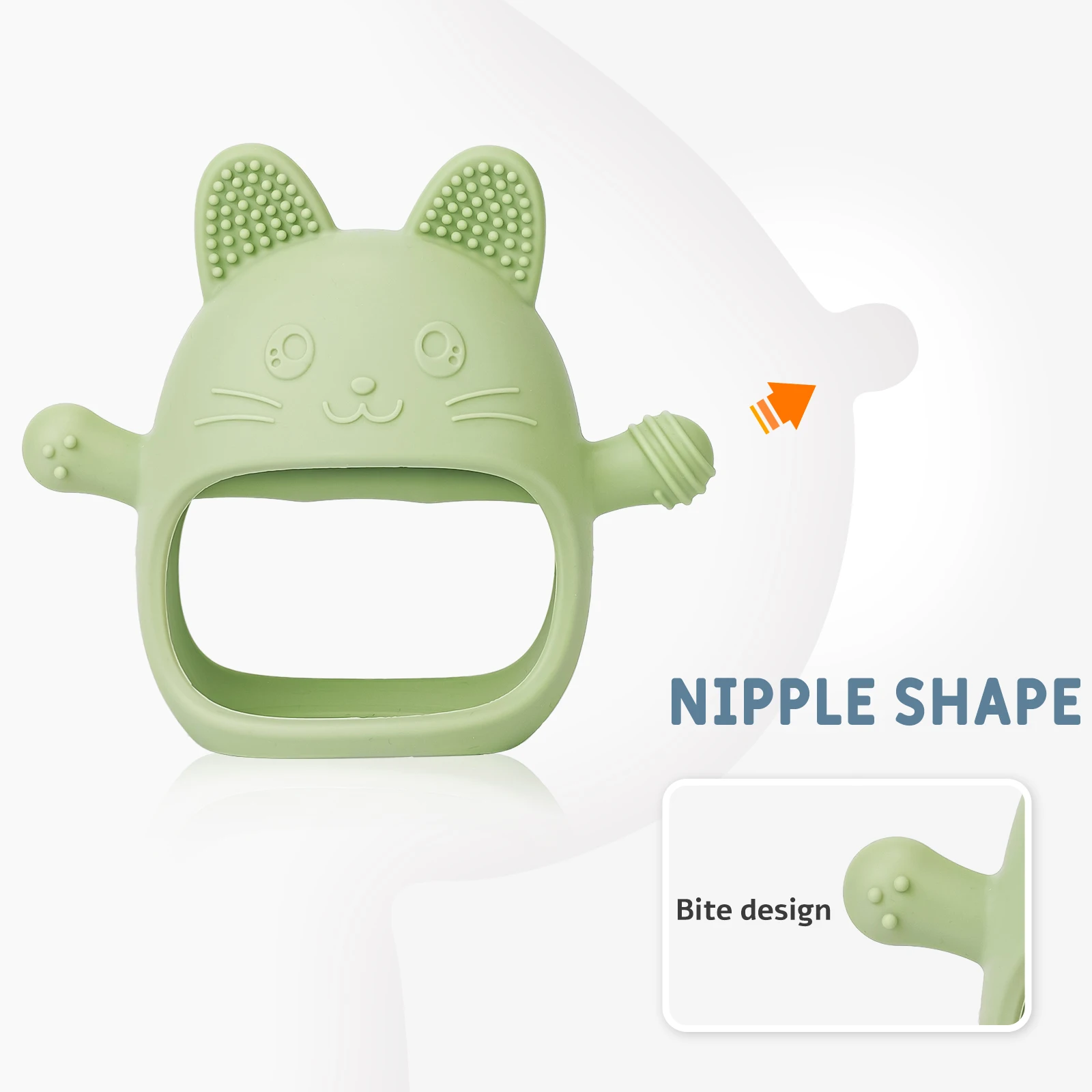TYRY.HU, 1 Uds., juguete de silicona para bebés, juguetes para moler los dientes, guantes de conejo, juguete para la dentición, juguetes para la dentición para niños, palo Molar para recién nacidos, regalos para bebés