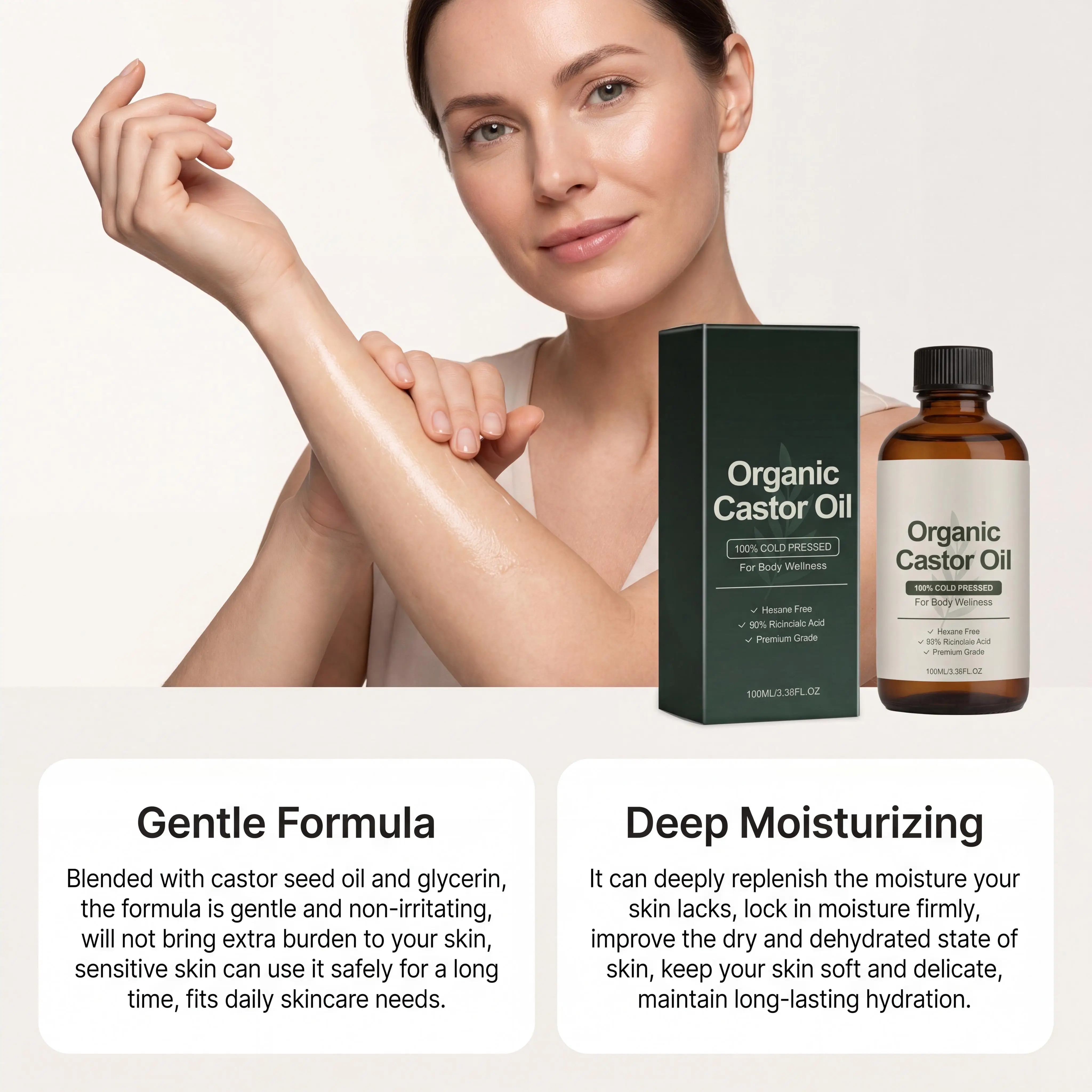 Bio-Rizinusöl, kaltgepresst, 9 – Hair Care Organic Bewertung und Preis
