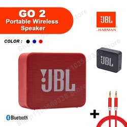 JBL GO 2 Altoparlante Bluetooth Subwoofer wireless Soundbar Altoparlanti portatili impermeabili Sound Box Bluetooth GO2 con cavo audio Aux