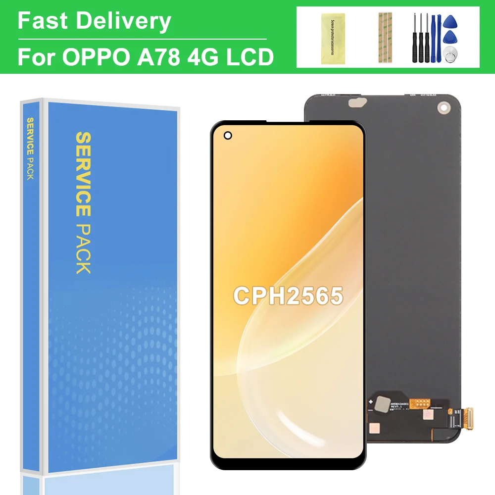 6.43\'\' OLED For OPPO A78 4G LCD Display With Frame Touch Screen Panel Replacement Parts For Oppo A78 4G CPH2565 LCD