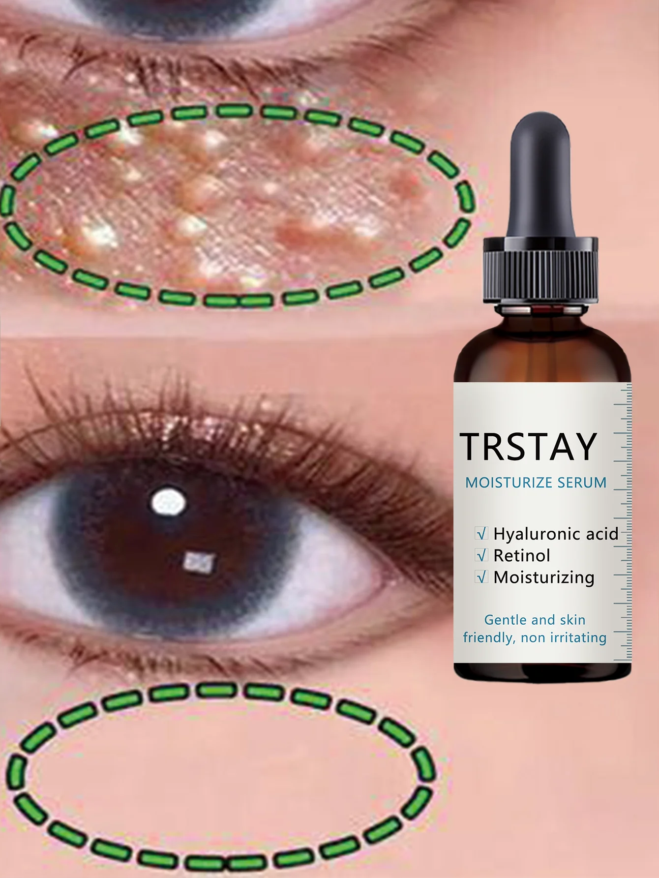 Eye Brightening Moisturizing Oil for Dark Circles All Skin Types Hydrating Under Eye Treatment with Natural Ingredients to Reduc