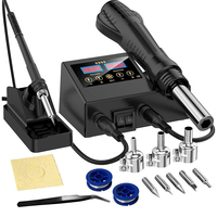 Digital Display Soldering Station 750W Hot Air Gun 60W Soldering Iron Dual Temperature Control BGA SMD IC Repair Soldering Tool