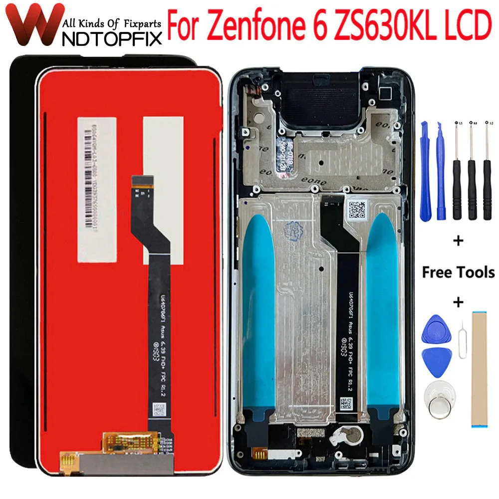 

AMOLED 6.4" For ASUS Zenfone 6 2019 ZS630KL LCD Display Touch Screen Digitizer Zenfone6 For ASUS ZS630KL LCD Display Screen