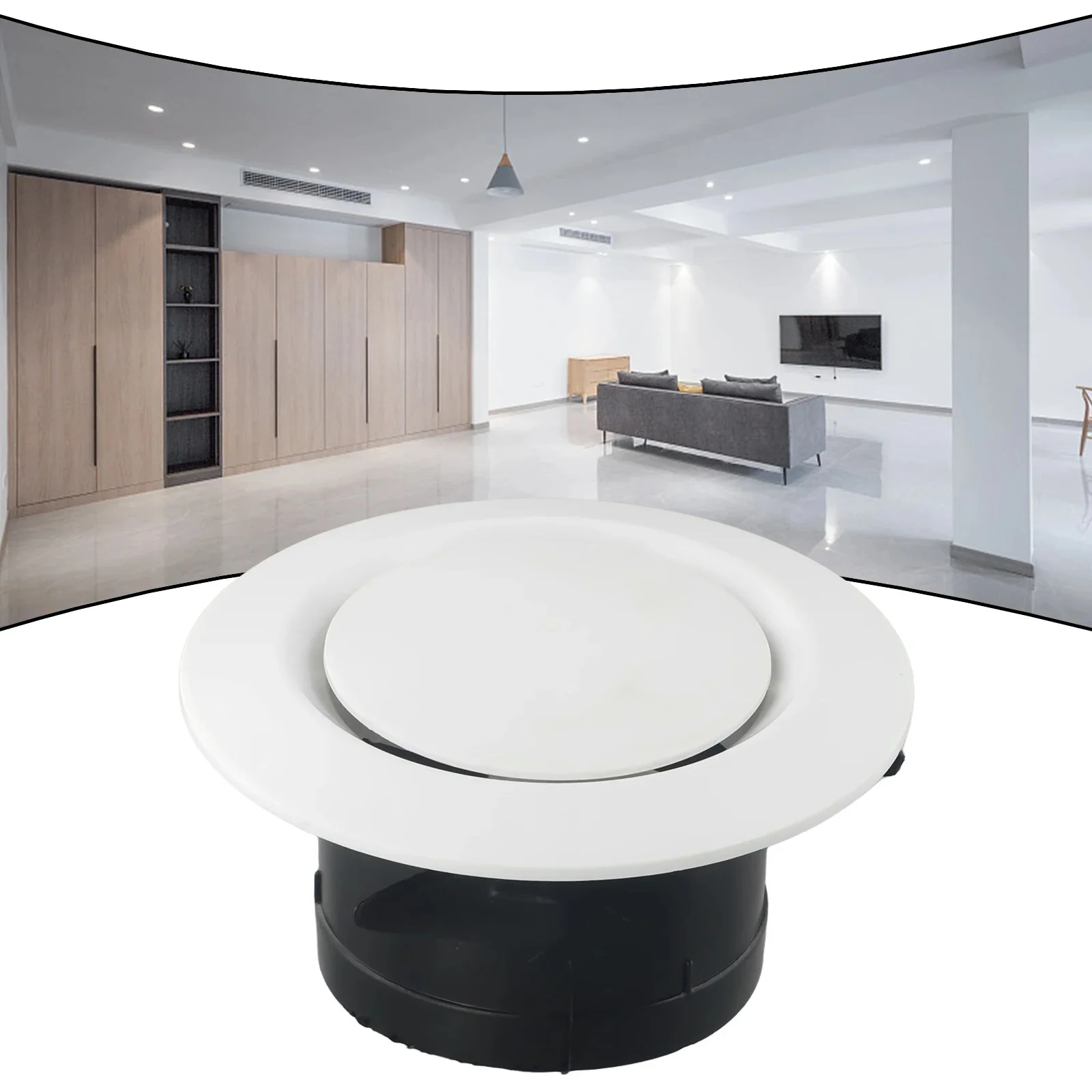 Couvercle de Ventilation d'air réglable 75/100/125/150/200mm, conduit rond, trou mural de plafond, Grille de Ventilation d'air, persienne ABS