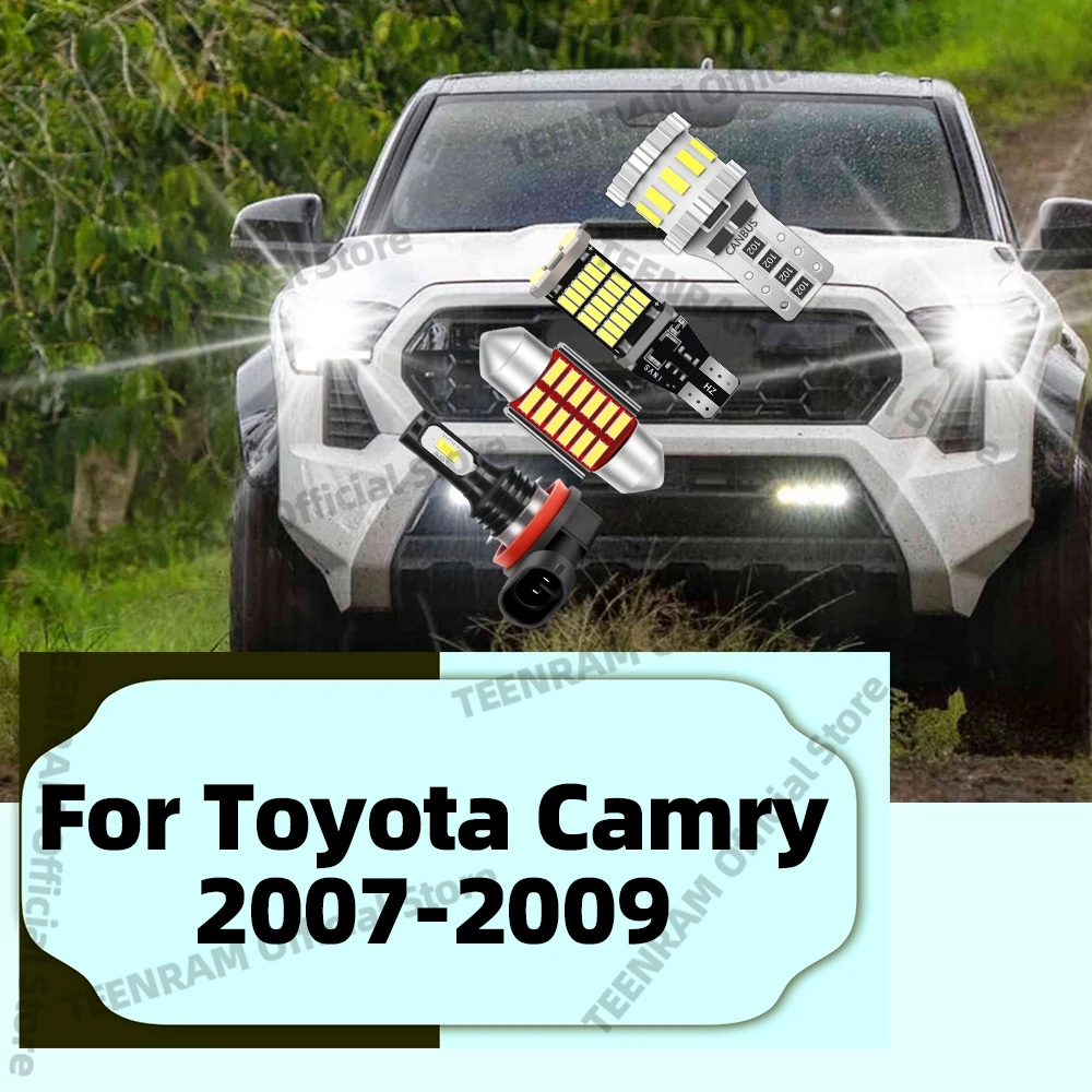 

2/4x светодиодные противотуманные фары 6000K, лампы заднего хода для Toyota Camry 2007-2009, внутренние светильники для дверей, карманов, купола, номерного знака, багажника