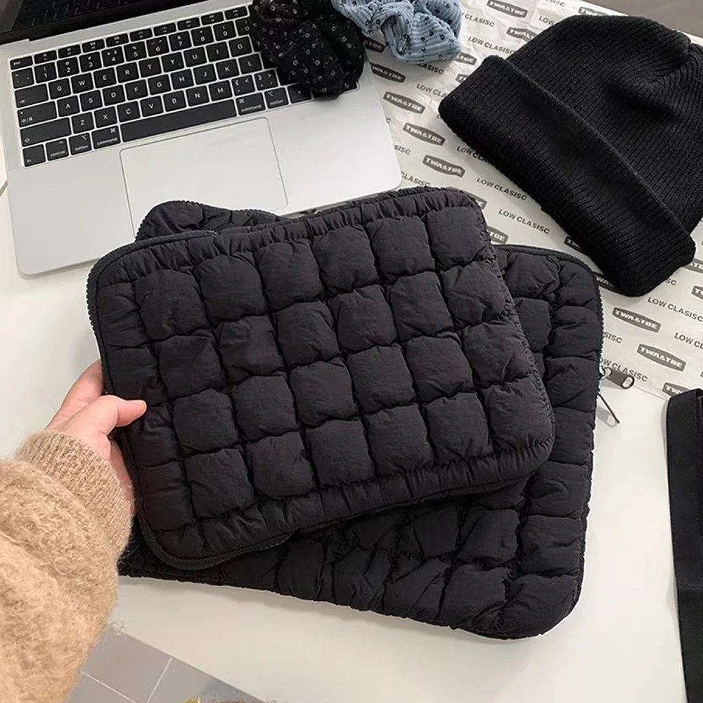 Bolsa para laptop para macbook air 13, bolsa inchada para notebook de 13 a 14 polegadas, manga fofa para laptop de 9 a 11 polegadas, bolsa para tablet de menina