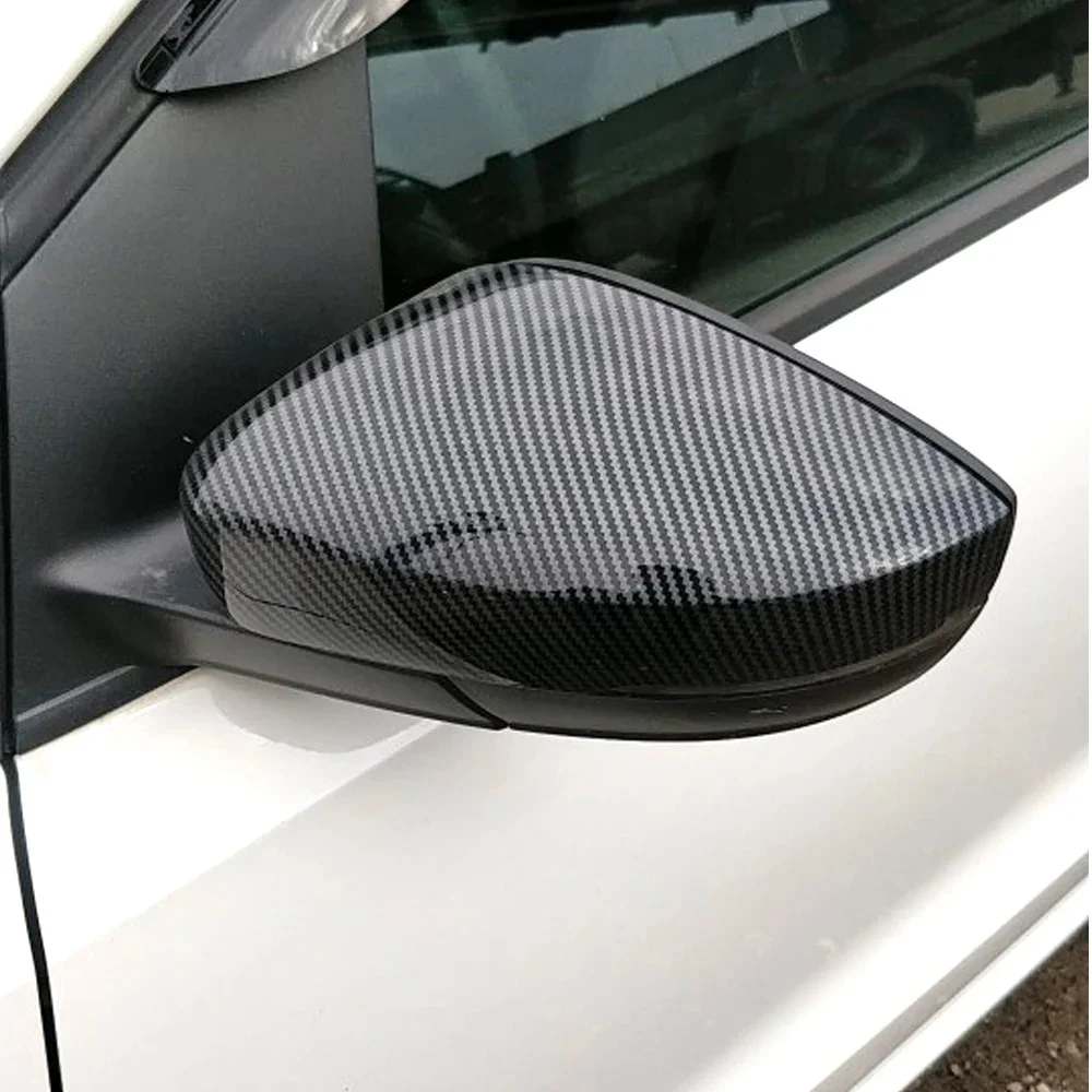Naklejka na samochodowe lusterko wsteczne kapsle ochronne dla VW Polo 6R 6C korzystając z łączy z boku lusterko zewnętrzne pokrywa dla Volkswagen 2010 2011 2012 2013 2014 2016 2017 — zdjęcie 2