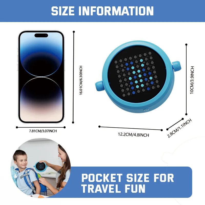 휴대용 AI 전자 체스 게임 장난감, 틱택토, 리버시 교육용 여행용 스마트 레벨 기반 오델로 보드, 어린이 및 성인용