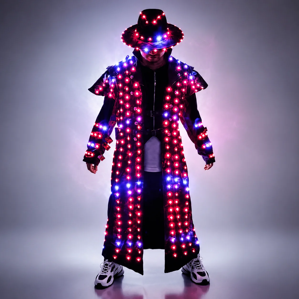 LED Robot Costume Stage Jacket Dancer Suit Wearing Cosplay for Nightclub Party Man Dance
