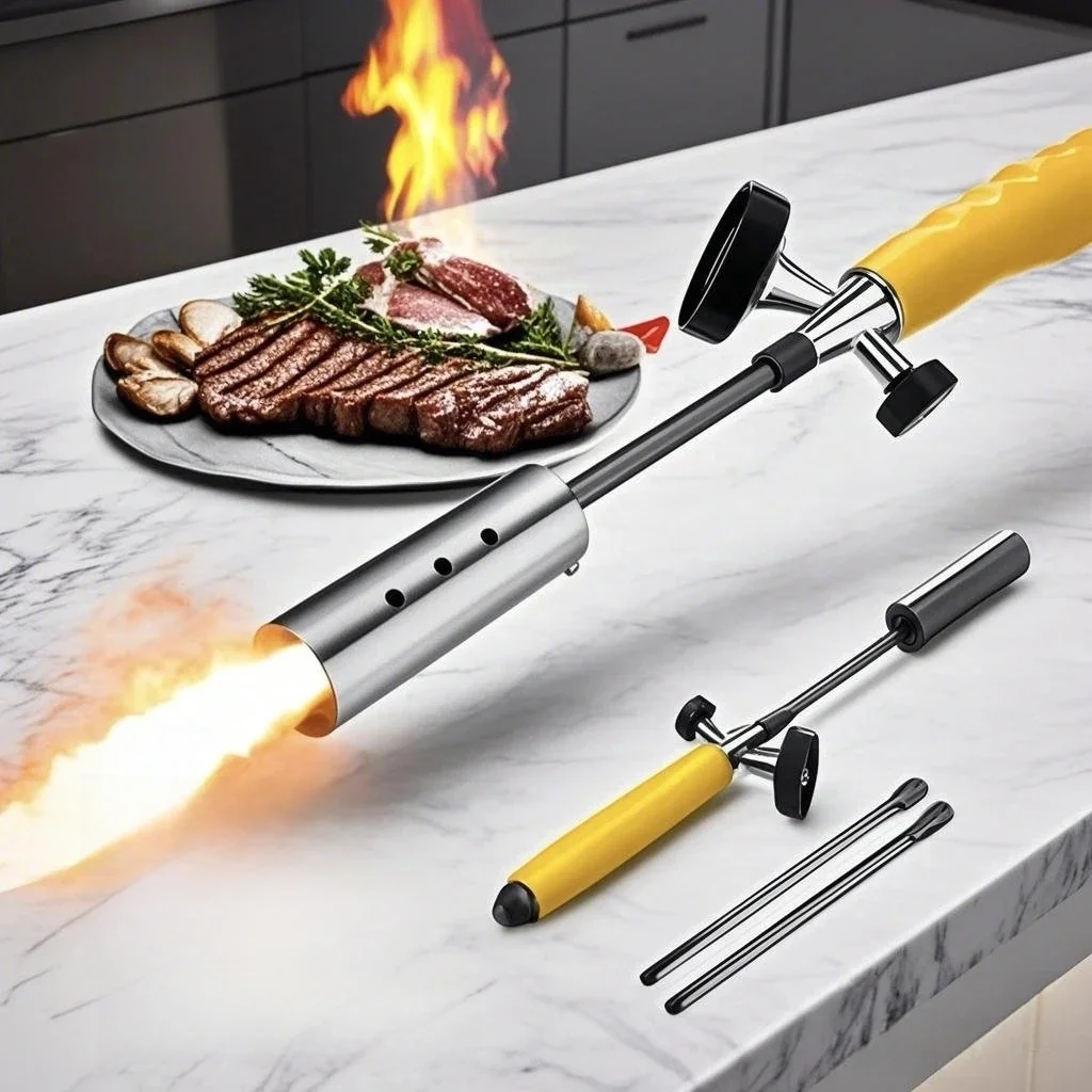 Brûleur à gaz en métal, torche, pistolet à flamme, brûleur Butane, Camping en plein air, barbecue, briquet, lance-flammes, équipement de soudage, démarreur de feu de cuisine