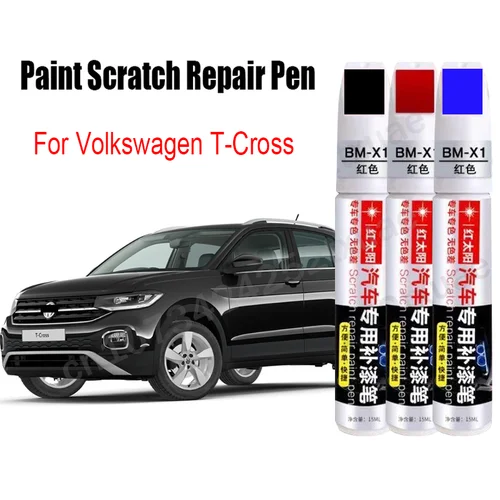 Pluma reparadora de arañazos de pintura de coche para Volkswagen t-cross, eliminador de pluma de retoque, negro, blanco, rojo, azul, gris, plateado, accesorios para el cuidado de la pintura