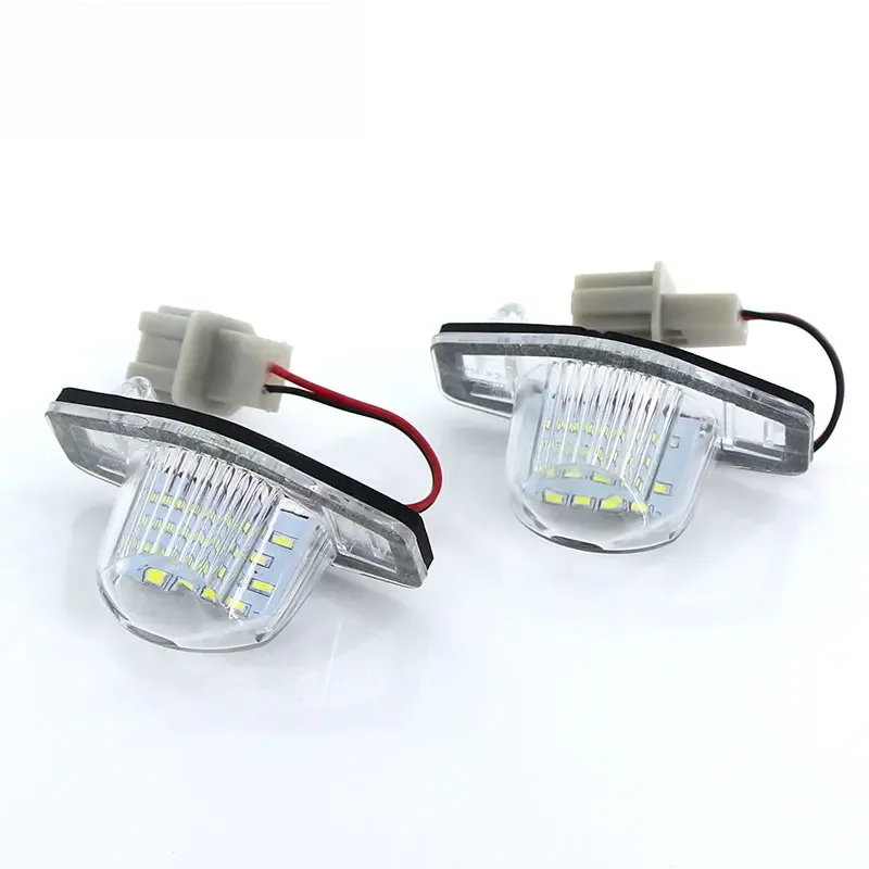 2 sztuki białych żarówek LED 18SMD do oświetlenia tablicy rejestracyjnej Honda Jazz Fit CR-V FR-V Odyssey Stream Insight 12V — zdjęcie 2