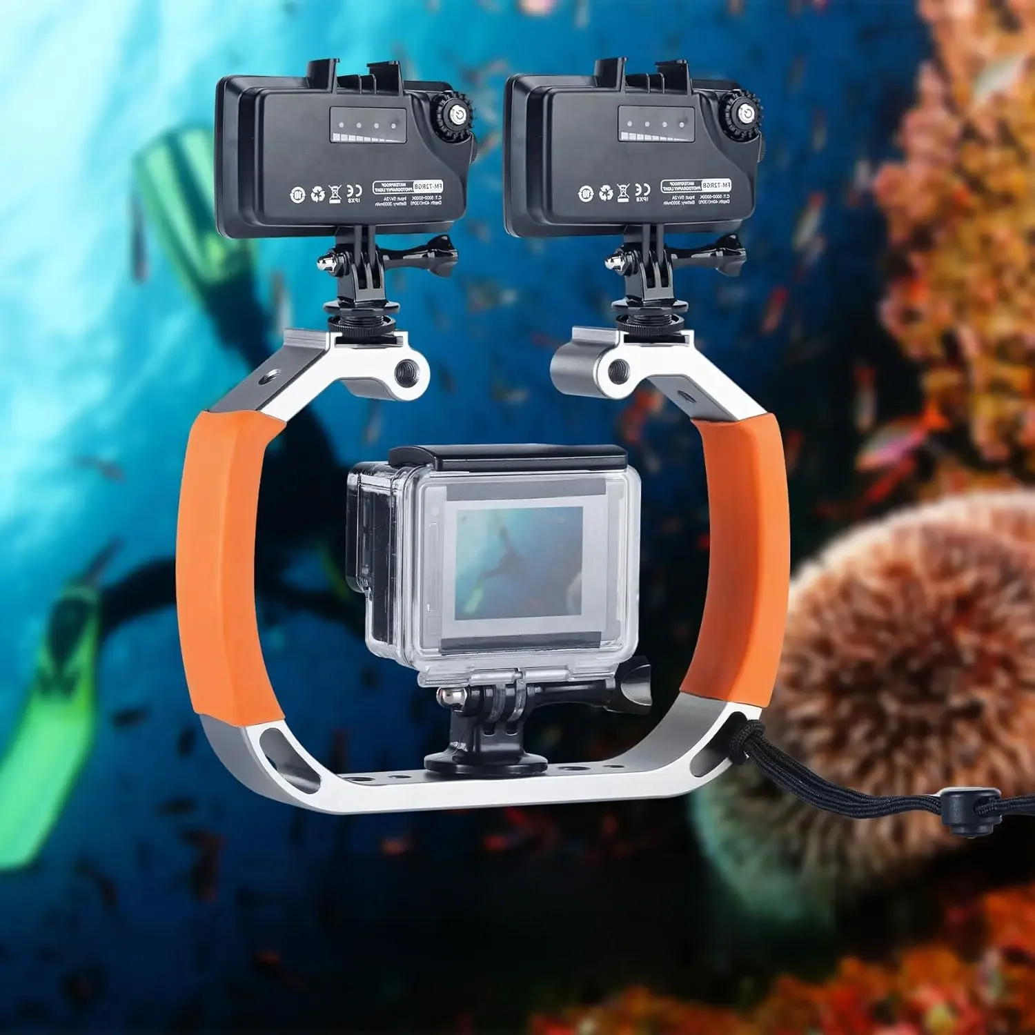 Selens Wodoodporna ręczna lampa nurkowa do nurkowania z stabilizatorem do kamery sportowej Gopro Akcesoria fotograficzne — zdjęcie produktu 7