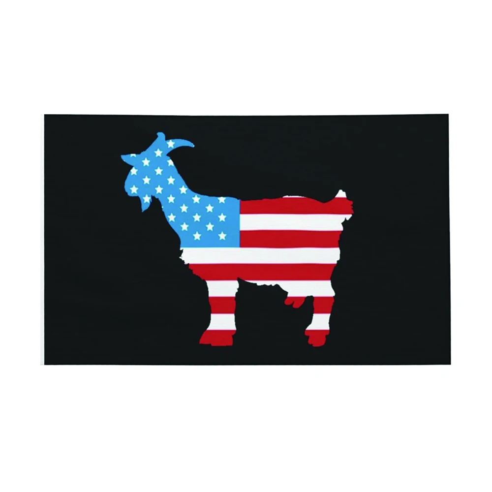 3x5 Feet Goat Meme Flag with Quote Physics The Theory Of Gravity with Brass Grommets Single Sided Funny Quote Goats