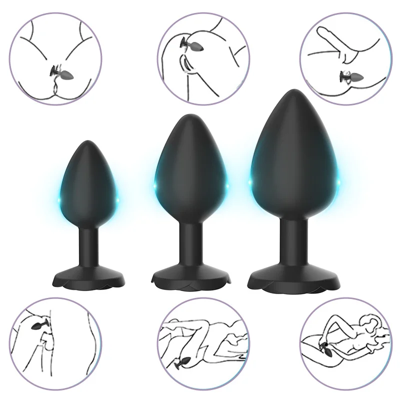 Plug anal de silicone suave para homens e mulheres, ânus masturbador, dilatador BDSM, massagem de próstata, brinquedos sexuais anais, suave