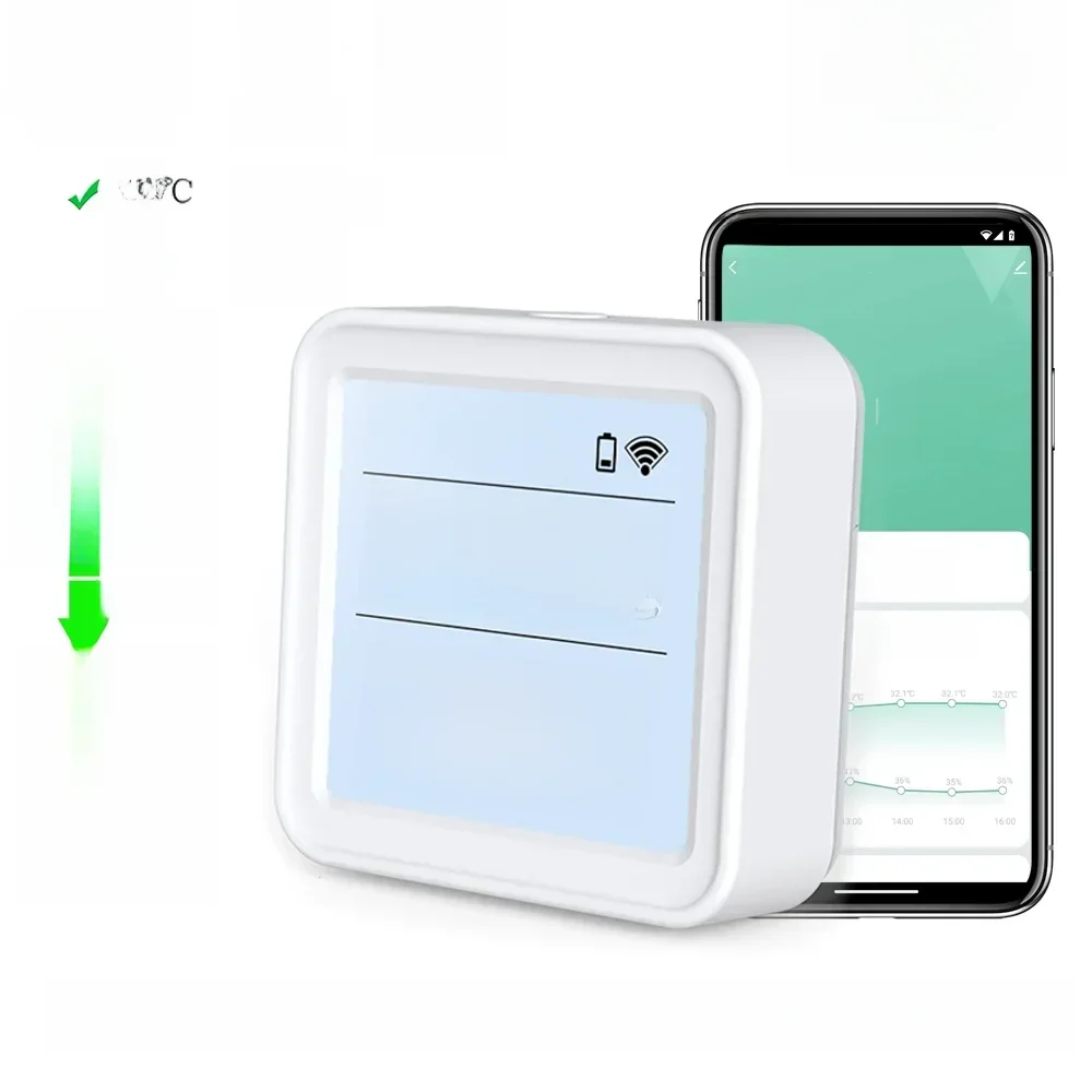 Tuya WIFI inteligentny czujnik temperatury i wilgotności higrometr termometr podświetlenie inteligentne wsparcie życia Alexa asystent Google — zdjęcie 2