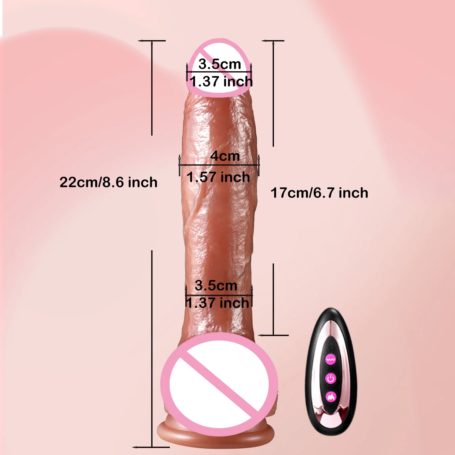 Thrusting Dildo Vibrator Silicone Artificial Penis Cock With Controler Suction Cup Wireless Remote Control Penis Adult Sex Toys