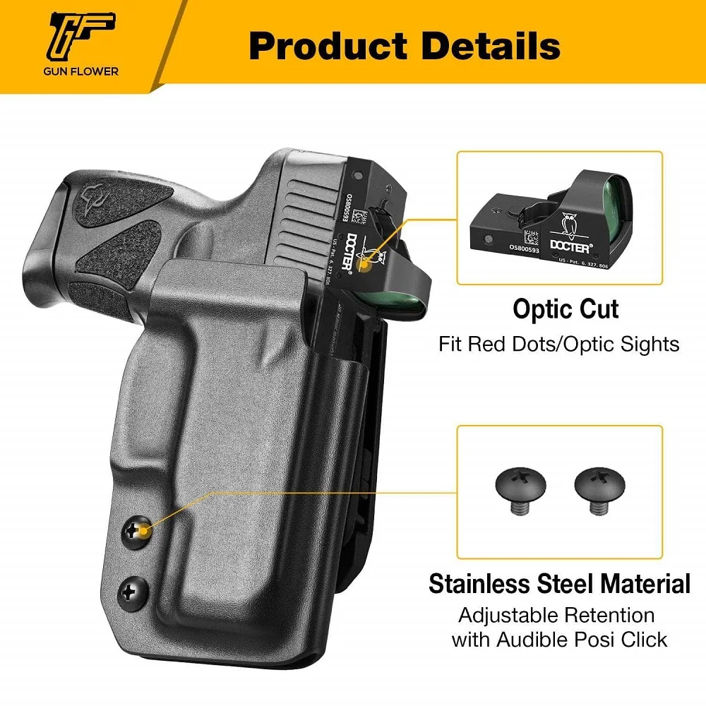 For Taurus G2C/G3C/Millennium G2 PT111/PT140,Kydex OWB Holster,Comfortable with 2.25