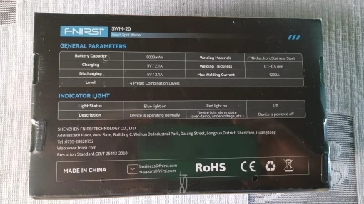 Customer photo for Bench Companion Portable Spot Welder – FNIRSI SWM-20 — Gearfinch
