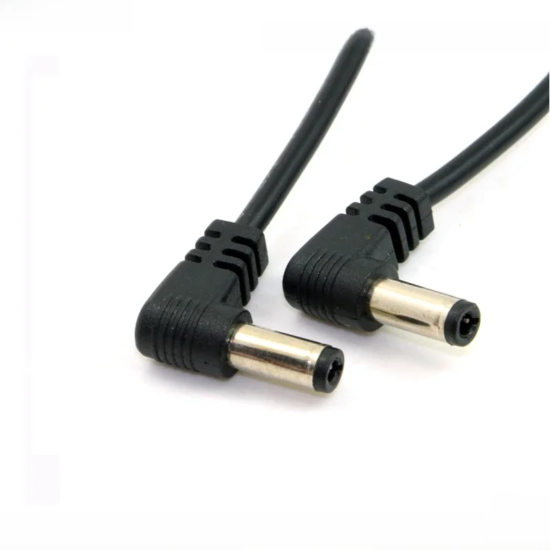 Podwójny kolanko 90 stopni DC Power 5,5 x 2,1 mm / 2,5 mm męski do 5,5 2,1/2,5 mm męski kabel wtykowy pod kątem prostym 90 stopni 0,5 m — zdjęcie 2