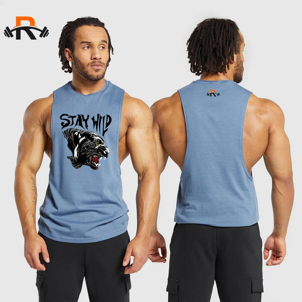 Men's Outdoor Street Sleeveless T-Shirt Athletic Casual Quick Dry Tank Top Bodybuilding Sleeveless T-Shirt Athletic Tank Top