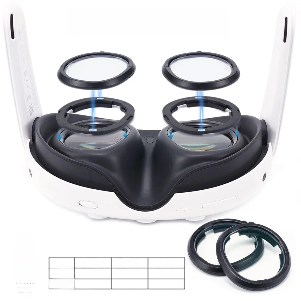Für Quest 3 Objektiv Myopie Anti-Blau Anti-Glare Gläser Magnetische Brillen Rahmen VR Rezept Linsen Für Meta Quest 3 zubehör