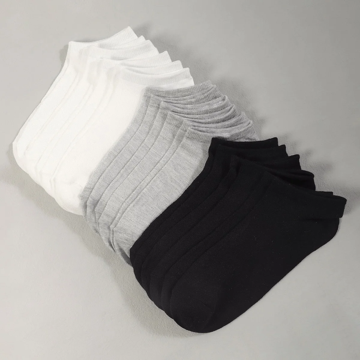 

5 Pairs Women Summer Mesh Ankle Athletic Running Socks Black&White&Gray Thin Low Cut Socks Breathable No Show Sports Men Socks