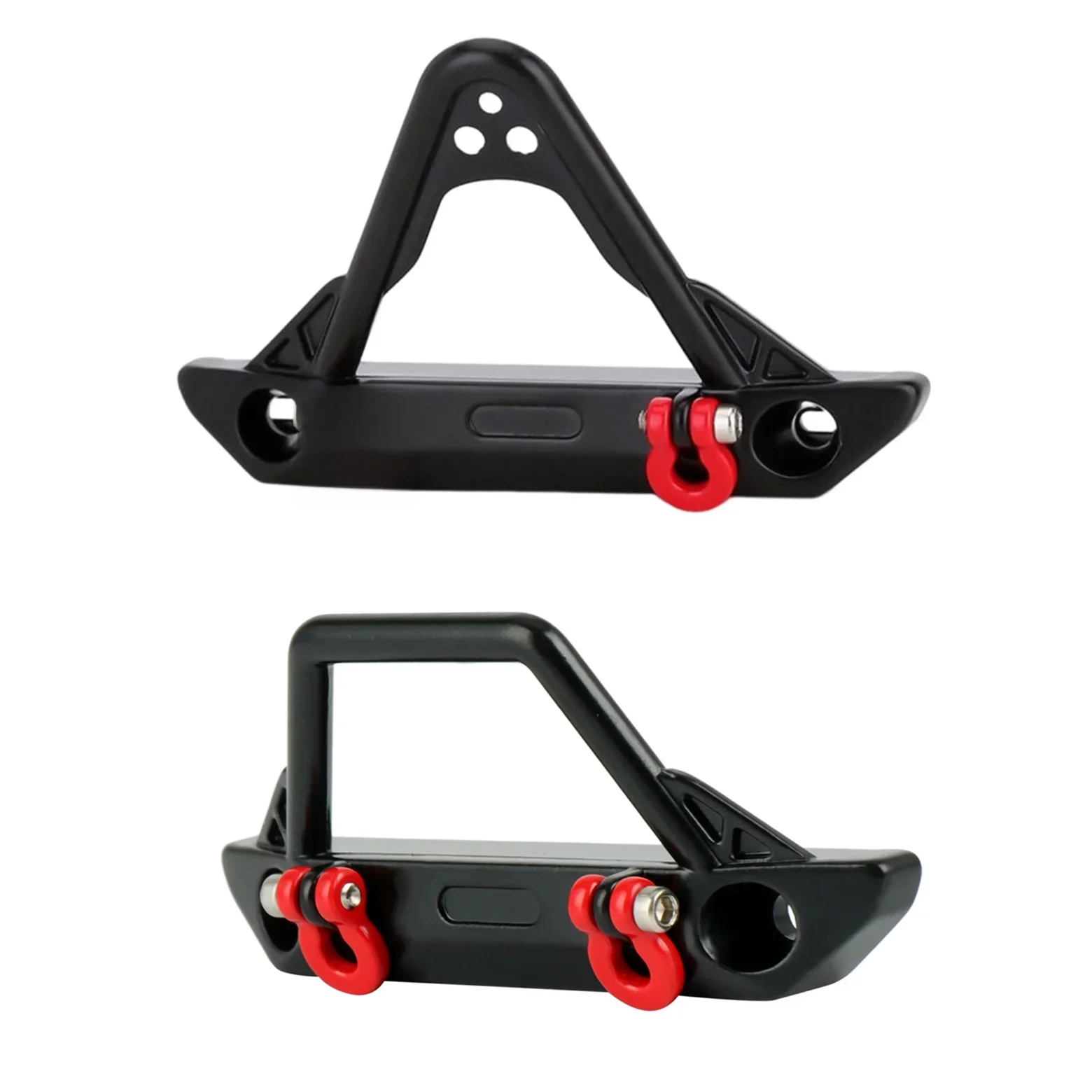 Metalowy zderzak przedni z oświetleniem LED do gąsienic 1/24 RC Axial SCX24 Jeep Wrangler JLU Gladiator Deadbolt Upgrade Parts — zdjęcie 2