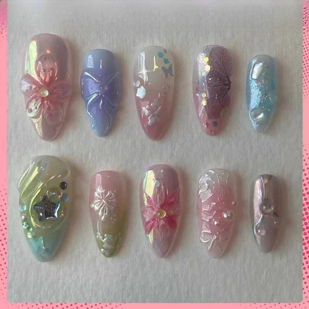 VIP benutzer definierte Nail Art Press auf gefälschten Nägeln High-End-Anpassung handgemachte Acryl