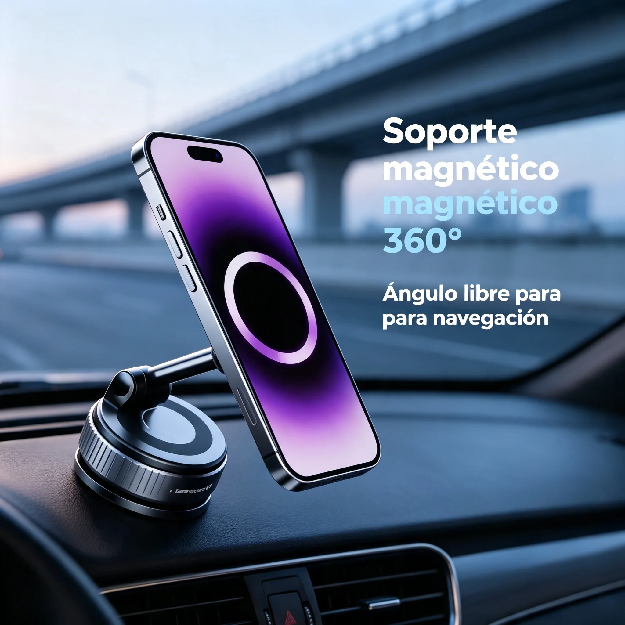 SOPORTE MAGNÉTICO PARA MÓVIL EN COCHE