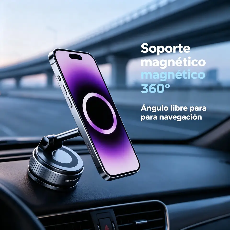 SOPORTE MAGNÉTICO PARA MÓVIL EN COCHE