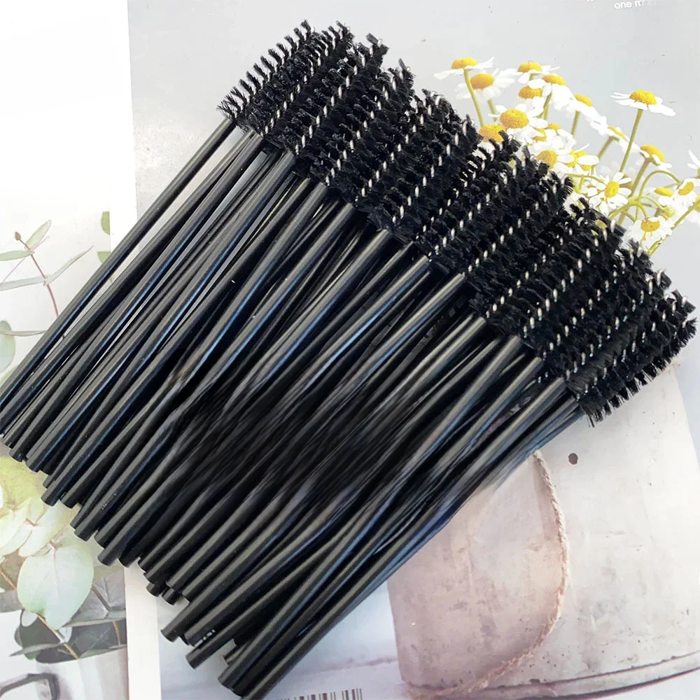 500pcs Eyebrow Mascara Wands Eyelash Brushes Eyelash Spoolies Applicator for Lash Extension Makeup Tools
