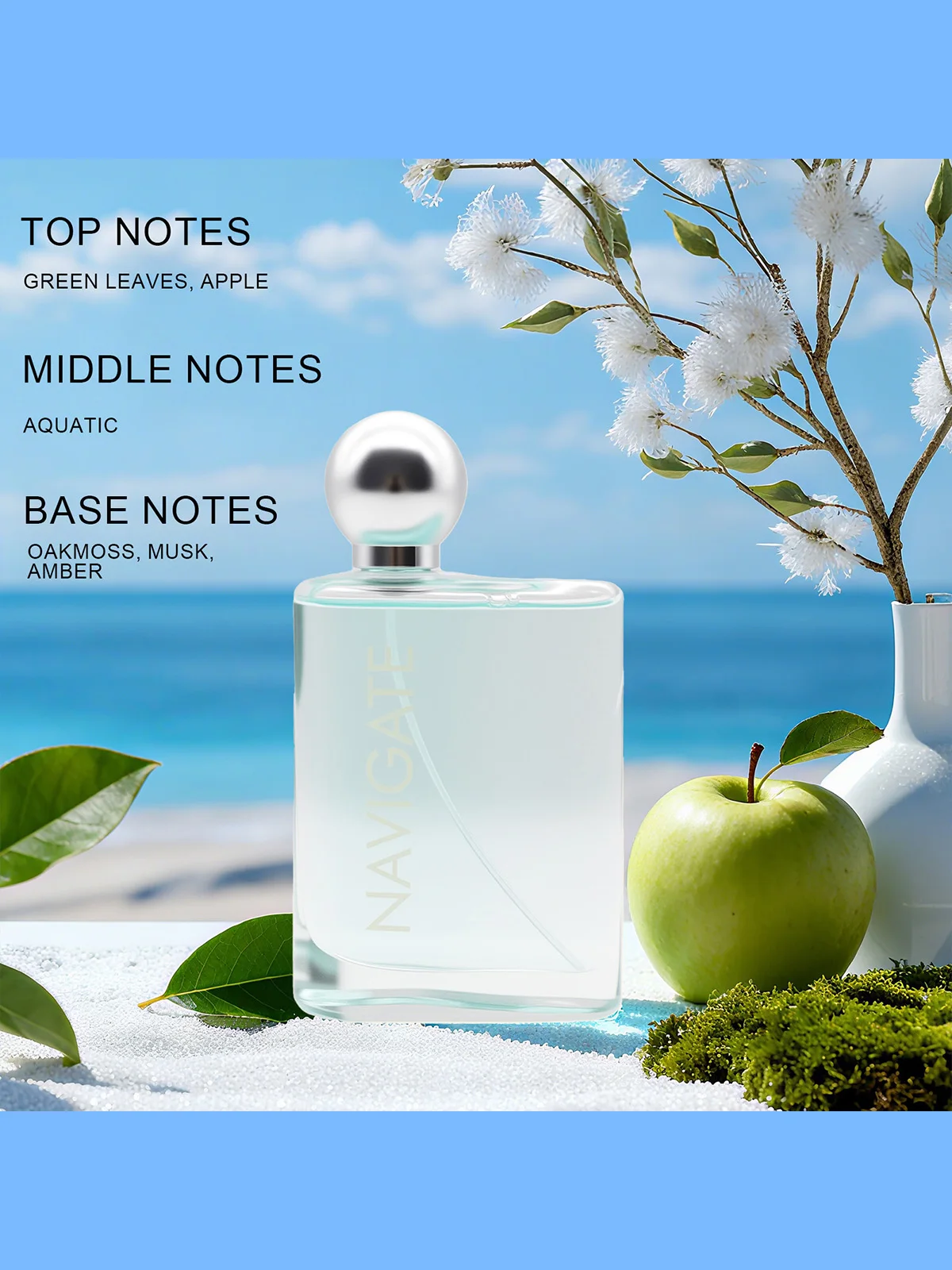  2 عبوة/100 مل مجموعة كولونيا للرجال | الروائح العطرية والمحيطية المائية | قاعدة كهرمان المسك | عطر يومي طازج للرجال #4