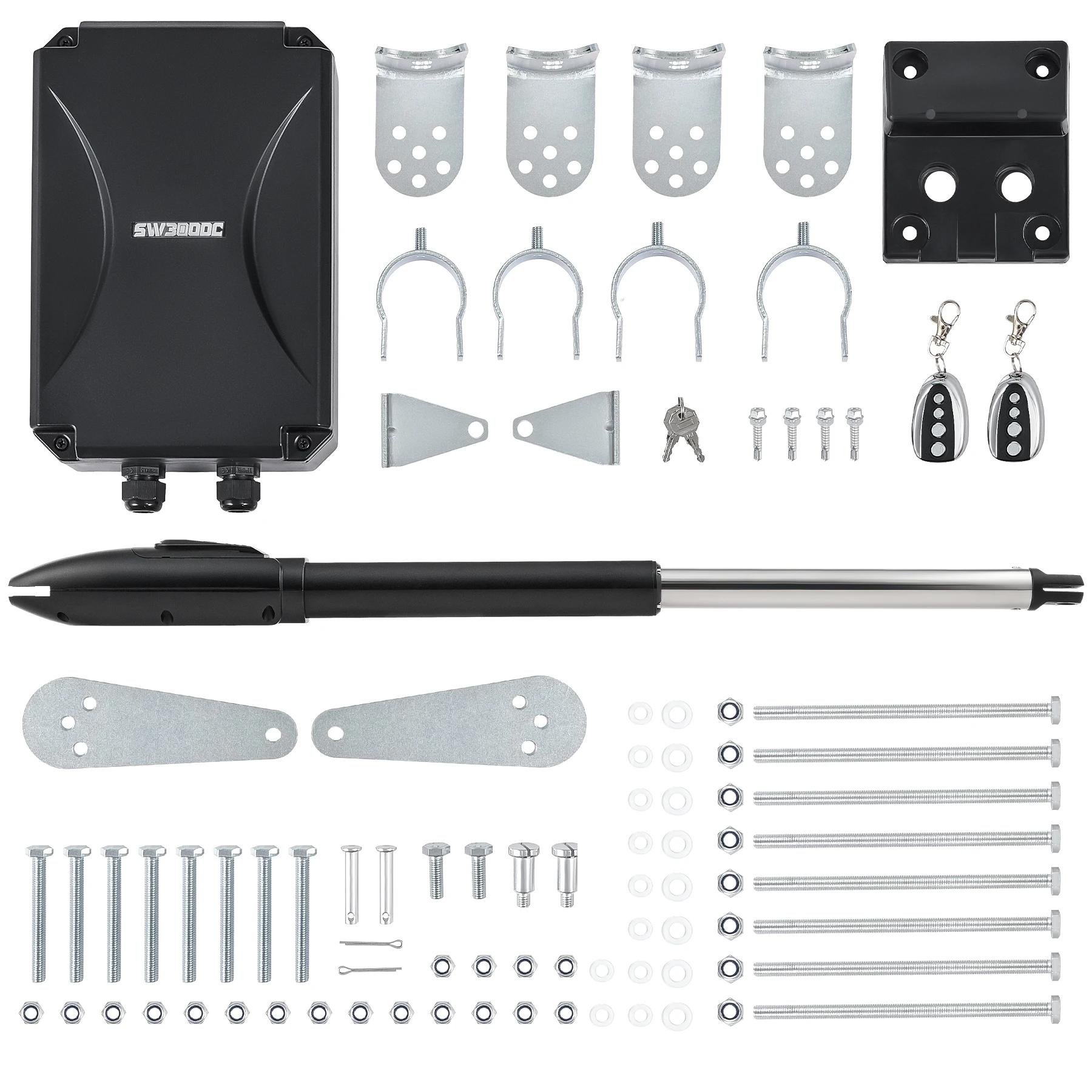 

CO-Z Electric Single Swing Gate Opener w Remote Controls for 660lb 18ft Gates