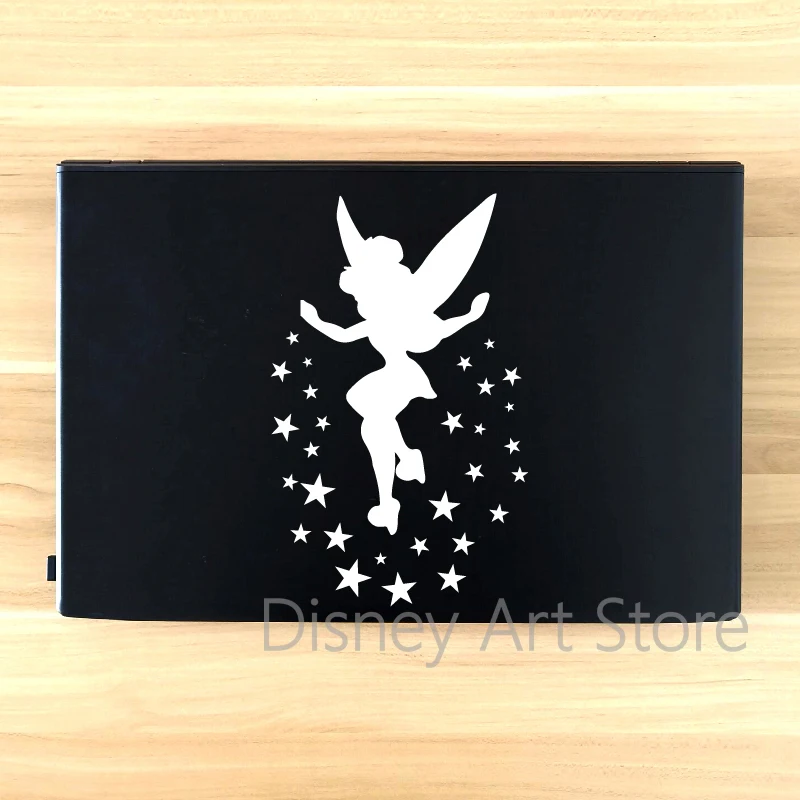 Tinker Bell Vinyl Art Sticker Laptop Decals Peter Pan Animation Silhouette Decal Cup Bottle Power Switch Decor