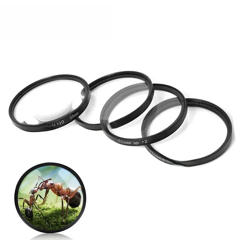 Close Up Macro Filter +1 +2 +4 +10 Close-UP 37MM 40.5MM 43MM 49MM 52MM 55MM 58MM 62MM 67MM 72MM 77MM do aparatów Canon Nikon Sony — zdjęcie produktu 7