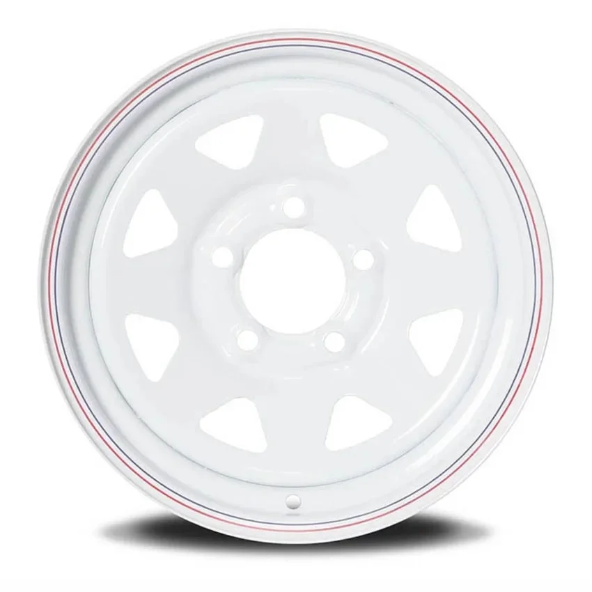 Jante de remorque à rayons blancs, motif de 2,2 de voiture, accessoires de pièces automobiles, caravane, bateau, 4-100 et 5 -114.3, 13 "X 4.5J, 12" X 4J