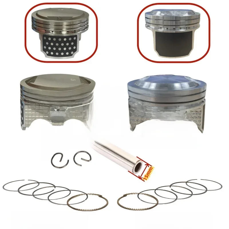 Akcesoria motocyklowe Część silnika 67mm Big Bore do Honda CRF230 F CRF 230F CRF230F 233CC 2007-2015 Zestaw pierścieni tłokowych 15mm — zdjęcie 2