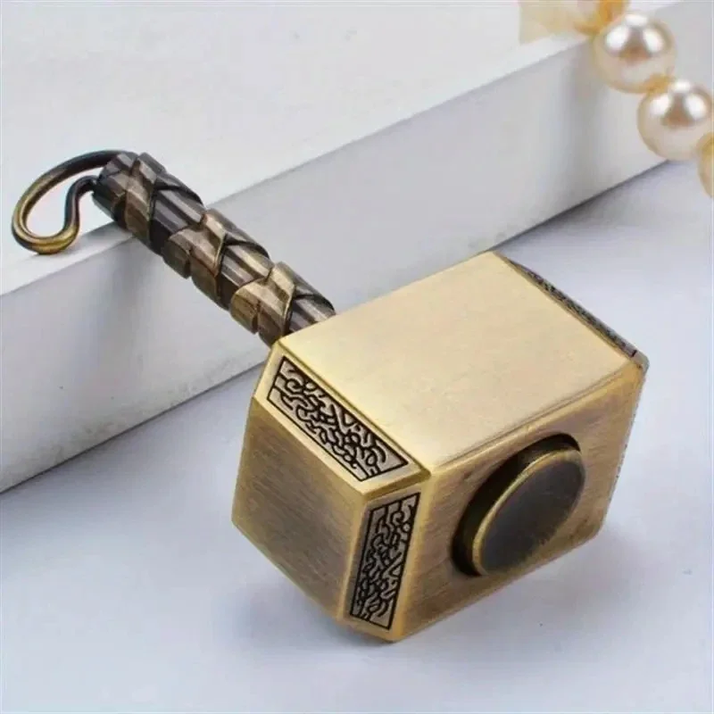 Wiitin Thors marteau de combat Fidget main Spinner fabriqué en métal le puissant Mjolnir porte-clés jouet anti-Stress jouets pour enfants cadeau