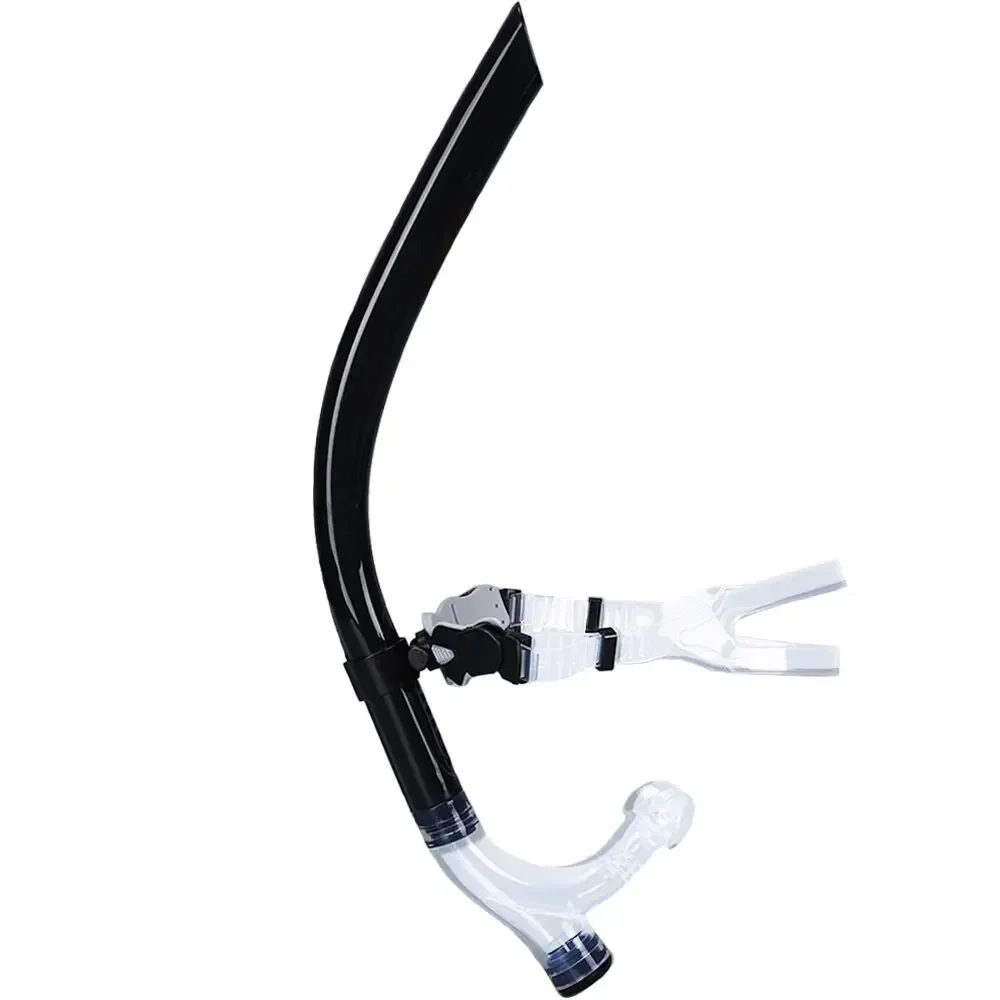 Embout d'entraînement à la natation, tuba à montage central sur le devant, embout en Silicone monté confortable, équipement de nageurs junior pour adultes, jeunes enfants