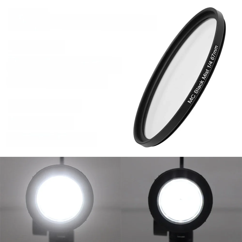 MC 1/4 filtre à brume noire objectif de caméra filtre souple multi-revêtement faible réflexion universel 40.5 43 46 49 52 55 58 62 67 72 77 82mm