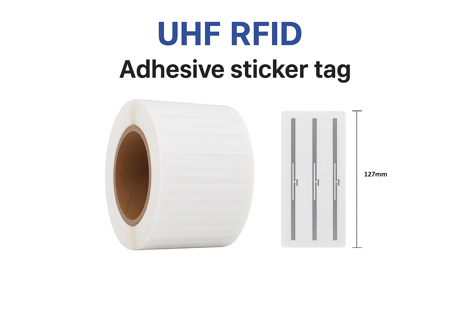 Adesivo embutido úmido RFID UHF |   EPC Gen2 ISO18000-6C |   Etiqueta adesiva de longo alcance do chip U8 / Alien H9 / Impinj M730