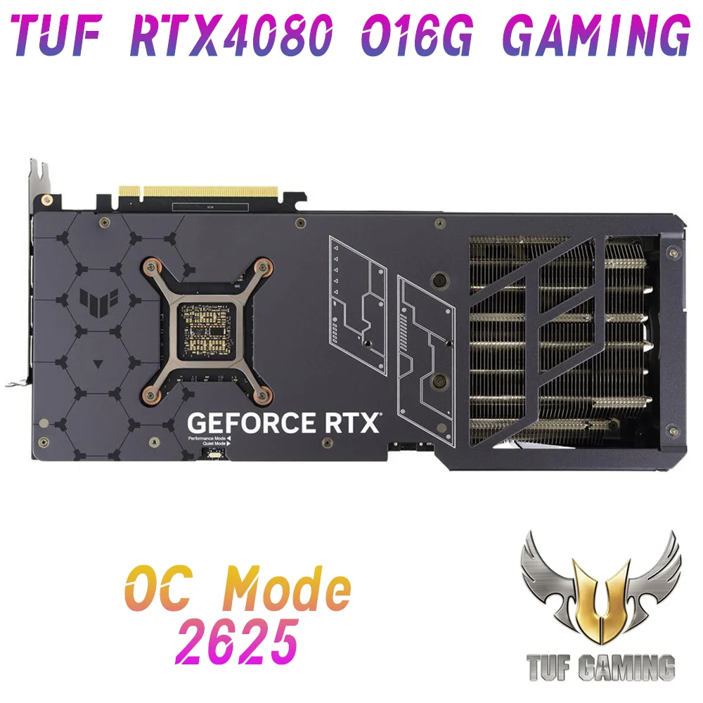 Asus novo tuf rtx 4080 o16g placa gráfica de jogos gddr6x 16gb placas de vídeo gpu 256bit nvidia rtx4080 pcie4.0 oc modo 2625 mhz CUDA Core 9728 HDMI DisplayPort suporta Intel AMD CPU Motherboard para jogos de PC