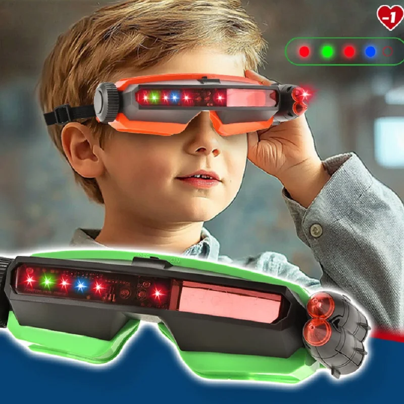 مجموعة قناع المعركة بالليزر الآمن في الهواء الطلق لعبة حفلات المبارزة بالأشعة تحت الحمراء مع نظارات إلكترونية 2 لاعب لعبة تفاعلية للأطفال والكبار
