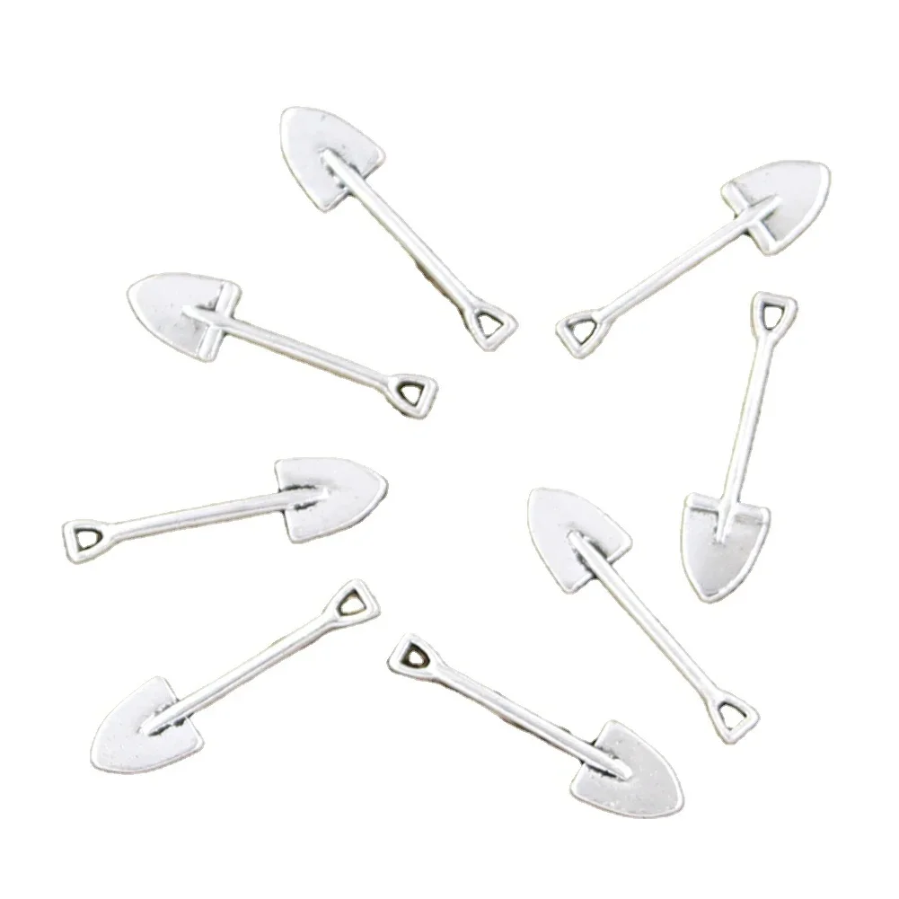 50 sztuk Charms łopata łopata ogrodnictwo 19x5mm Antique Making wisiorek fit,Vintage tybetański srebrny kolor, ręcznie robiona biżuteria DIY — zdjęcie 2